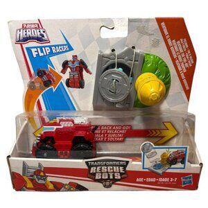 New Playskool Heroes Flip Racers Transformers Rescue Bots Pullback Heatwave